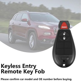 GQ4-53T 56046953 433 Mhz 3 Button Keyless Entry Remote Key Fob for Jeep Cherokee 2014-2019