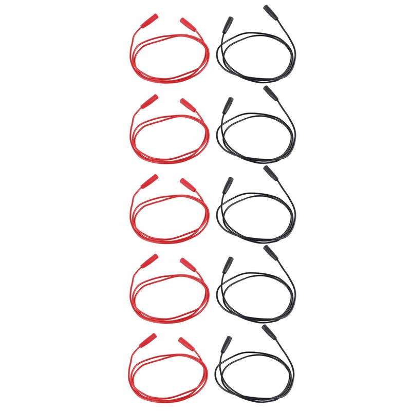 5 Sets Banana Test Lead Testing Cable Female to Female