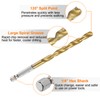 sourcing map 6pcs 1/4" Hex Shank Twist Drill Bits 6.5mm