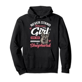 Lovely German Shepherd Girls Women Dog Owner Pet Hearts Pullover Hoodie