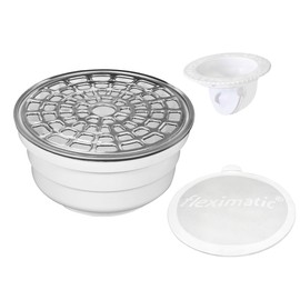 Fleximatic 2684 Coladera Universal con rejilla cubierta y bisel de acero inoxidable con tapa higiénica y check anti-olores