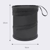Black Compact Mini Collapsible Car Bin, Portable Trash Can for