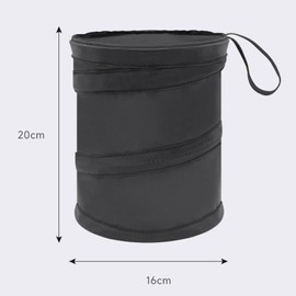 Black Compact Mini Collapsible Car Bin, Portable Trash Can for Vehicle, Ideal for Keeping Your Car Organized and Clean, Space-Saving Design for Easy Storage