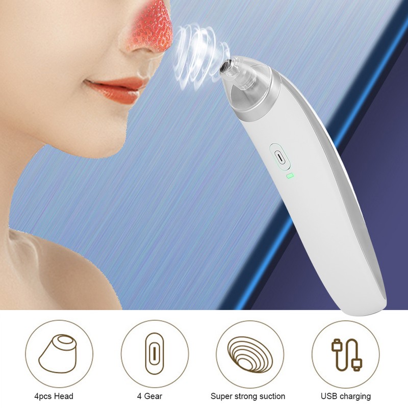 Electric 4‑In‑1 Blackhead Removal Pore Cleaner Suction USB Charging Face