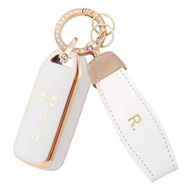 [YANMW] N-BOX Key Case Compatible Honda N-BOX N-ONE N-WGN N-WGN N-Wagon Key Cover NBOX Custom N-VAN JF1 JF2 JF3 JF4 Key Holder Smart Key Case 4 Buttons, white 4 button