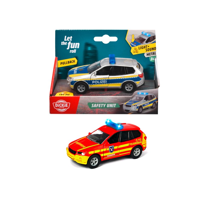 Dickie Toys 203712011 - S.O.S. Safety Unit, police car or