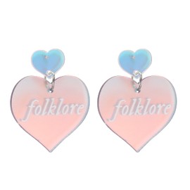 HSWYFCJY Album Song Title Earrings, TS Inspired Gifts for Music Lover Singer Fans, Heart Shape Jewelry for Women and Girls