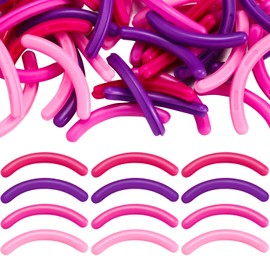 Mudder 80 Pieces Eyelash Curler Refills Pads Soft Curler Replacement Refills Pads for Universal Eyelash(Rose Red, Purple, Pink and Dark Rose Red)