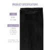 Fshine Genie Extensiones Pelo Natural Cortina Extra Largo 60cm Negro