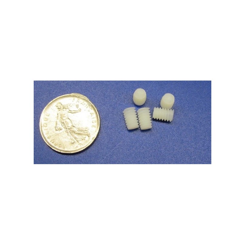 Basic Nylon 66 Plastic Set Screws, Flat Point, 1/4"-20 x
