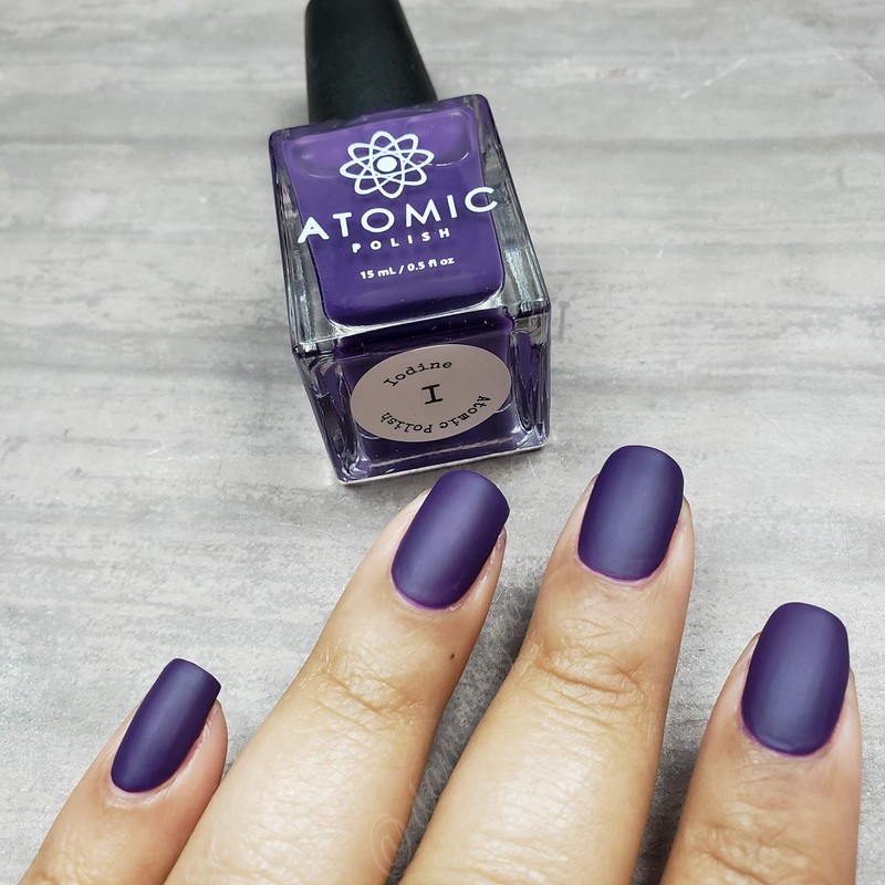 Purple Matte Nail Polish - Atomic Polish - Iodine (I)