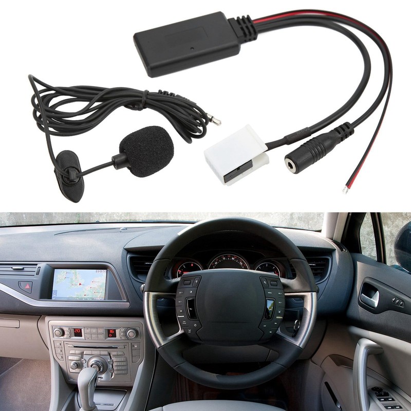 Qiilu Bluetooth Aux Audio Cable Adapter, 12-Pin Car Radio RD4