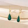 EVEVIC Teardrop Austrian Crystal Leverback Dangle Drop Earrings for Women