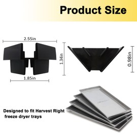 24 PCS Tray Stackers for Harvest Right Freeze Dryer Trays Freeze, Dryer Accessories Compatible with Harvest Right Trays, Stacks 7 Trays, Black