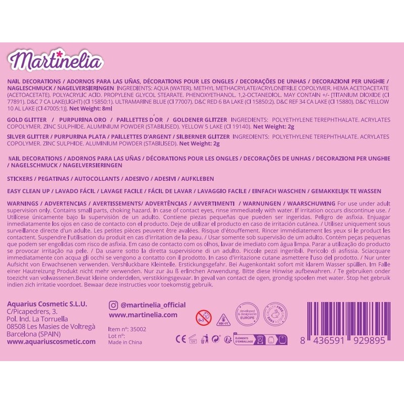 Martinelia Armband- & Nageldesign Set: Nagellack in 4 Farben, 3