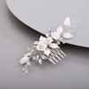 BERYUAN Cute White Flower Hair Comb for Women Girls Prom