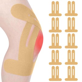 10 Stück PreCut Kinesiotapes, Kinesiotapes Vorgeschnitten Knie, Knie Tape, Kinesiologie Tape, Band Vorgeschnittenes Muskeltape, Wasserfeste Hautfreundliche Kinesiotape für Knieschmerzen