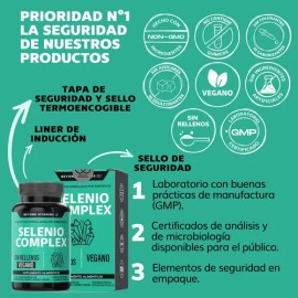 Selenio | Seleniometionina 240mcg Con Vitamina E, Moringa Y Raíz de Cúrcuma Capsulas (curcuminoides) | 100% Vegano Beyond Vitamins | Curcumina Sin Sab
