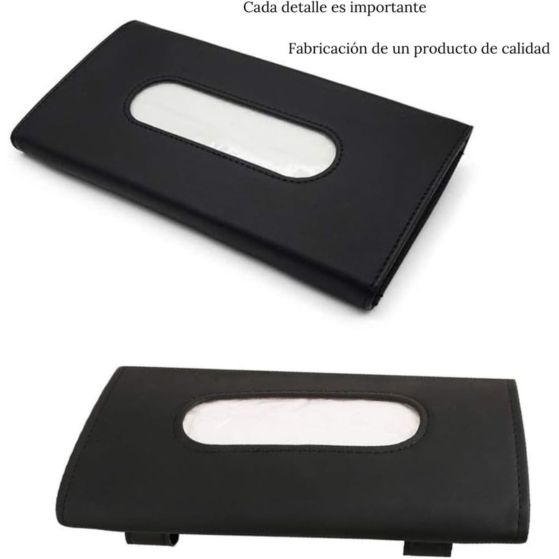 Timotech Soporte de Pañuelos para Auto de Cuero, Caja Parasol,