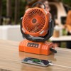 Portable Rechargeable Camping Fan for Tent with 3 LED Light,9-Inch