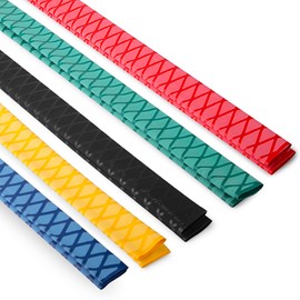 WFLNHB X-Tube Heat Shrink Wrap Tubing for Fishing Rod Grips with Non Slip and Insulation 39"&64" Lengths Durable Repair - 5 Color 14 Sizes
