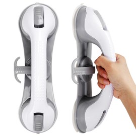 Grab Bars for Seniors, Shower Handle with 3 Suction Cups, Shower Handle for Elderly, Pregnant Women and People with Limited Mobility, Safety Handle for the Bathroom, No Drilling