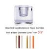 Aglary 12PCS Square Glass Taper Candle Holders for Table Centerpiece.