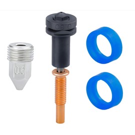 BCZAMD 3D Printer Project Interchangeable Tri-Metal 0.6 mm High Flow Nozzles - Hardened Steel Copper TC4: Accessories Compatible with RapidChange E3DREVOo Hotends and H2 V2S REVOo Extruder 3D Printing