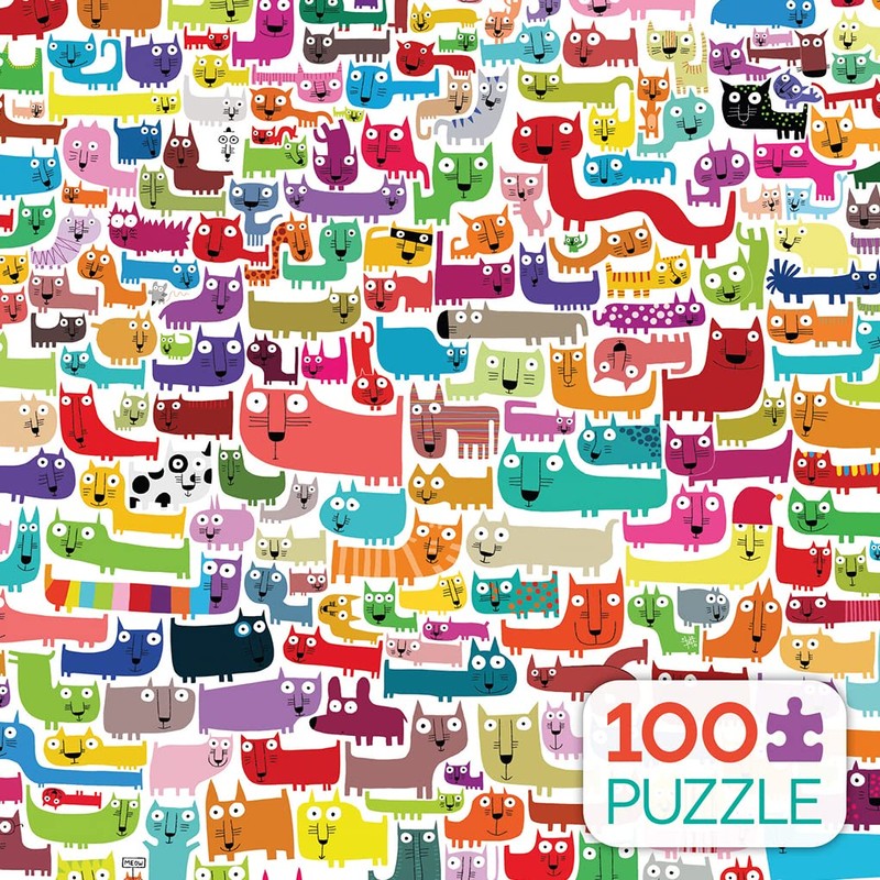 Ceaco - Colorful Cats - 100 Piece Jigsaw Puzzle