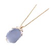 Hogdseirrs Crystal Loupe Pendant Necklace (Gold)