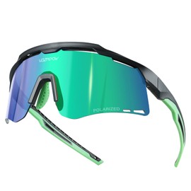 VOZAPOW Sports Sunglasses for Men Women, Polarized Cycling Glasses Baseball Sunglasses UV Protection for Running MTB Softball