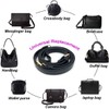 CAREOR Replacement Adjustable Leather Shoulder Strap With Metal Swivel hooks