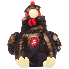 Gipsy 070355 Chicken Soft Toy with Sound, Black, 22 cm