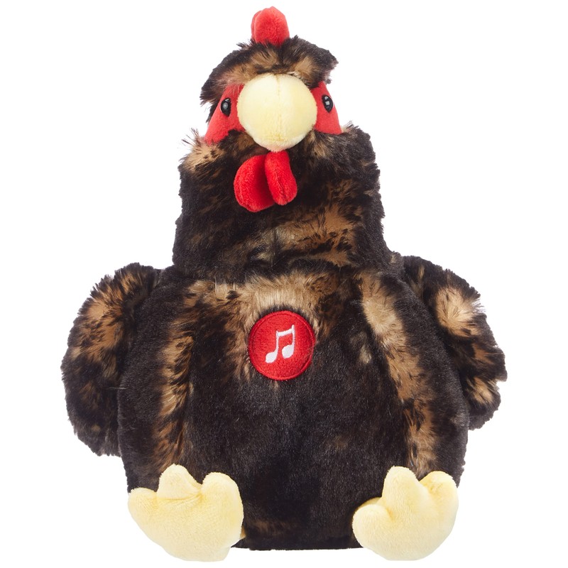 Gipsy 070355 Chicken Soft Toy with Sound, Black, 22 cm