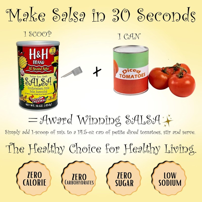 30 Second Salsa Seasoning Mix - Hot, (16-oz. Can Makes