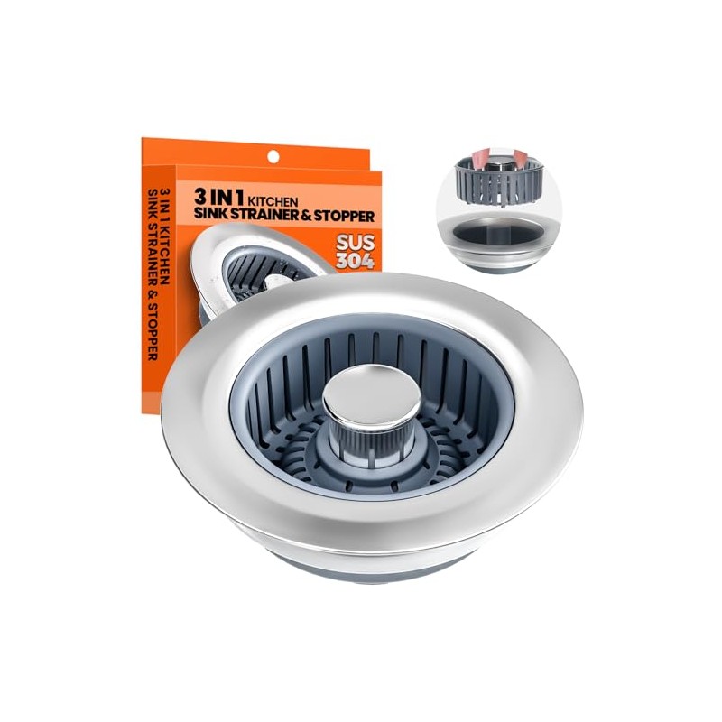 Kitchen Sink Drain Strainer - Upgraded Kitchen Sink Stopper,Sink Stopper