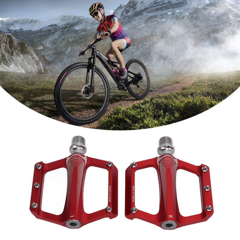 Enlee Bicycle Pedals Aluminum Alloy DU Bearing Bike Flat Pedal