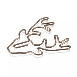 My Craft Genie Antler Shape Iron Paper clips Cute Paper Clips, Funny Bookmark Marking 5 each
