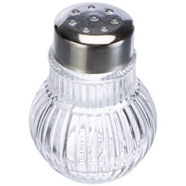Fackelmann Mini-Streuer RUBIN, Salz- und Pfefferstreuer aus Glas, Gewürzstreuer für einfaches Dosieren (Farbe: Silber/Transparent), Menge: 6 Stück