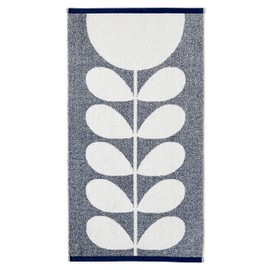 Orla Kiely Sunflower Bathroom Towel 580gsm 100% Cotton Whale Blue (Hand Towel 50 x 90 cm)