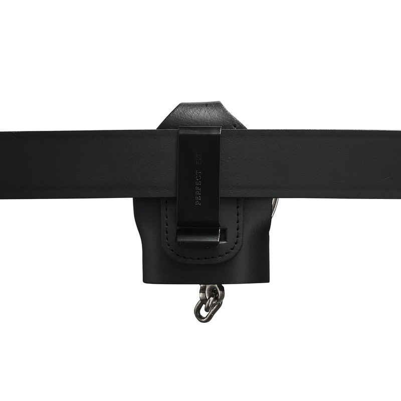 Shield Wallets Bikini Open Top Handcuff Case Black Leather with