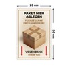 Sign "Pakete hier abgen" 30 x 20 cm Aluminium /