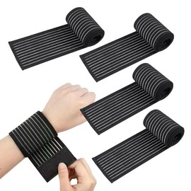 Visxcnu Pack of 2 Wrist Support Hand Bandage with Velcro Fastener for Sports and Everyday Use, Double Pack Elastic Support Breathable, Breathable Wrist Wrap Bandage Wrist (Black)