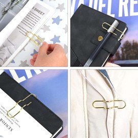 Clip Pen Holder [15 Pieces] Pen Holder for Notebook, Portable Metal Pen Holder for School Stationery, Traveler's Notebook, Diary, Memo Pad, Journal, Handbook, etc