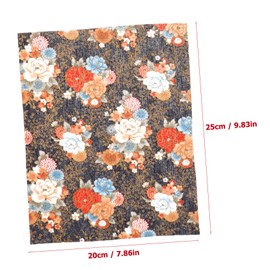 Operitacx 5pcs Japanese Cotton Quilting Fabric Sets Floral Printed Fat Quarters Bundles for Dress Making