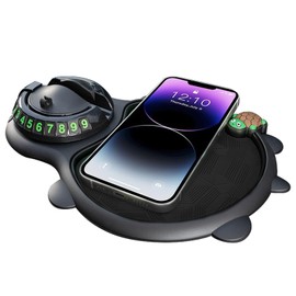 Car Dashboard Mat,Smartphones Mount | Multifunctional Non-Slip Pad Tray Organizer with Parking Number for Keys Gadgets Auto Navigation Desk