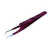 Stainless Steel Jeweler Style Tweezers #8A Pink Black Zebra Color