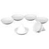 Octagonal Salt Set, Unglazed Octagonal Stiffener + Round Plate Set