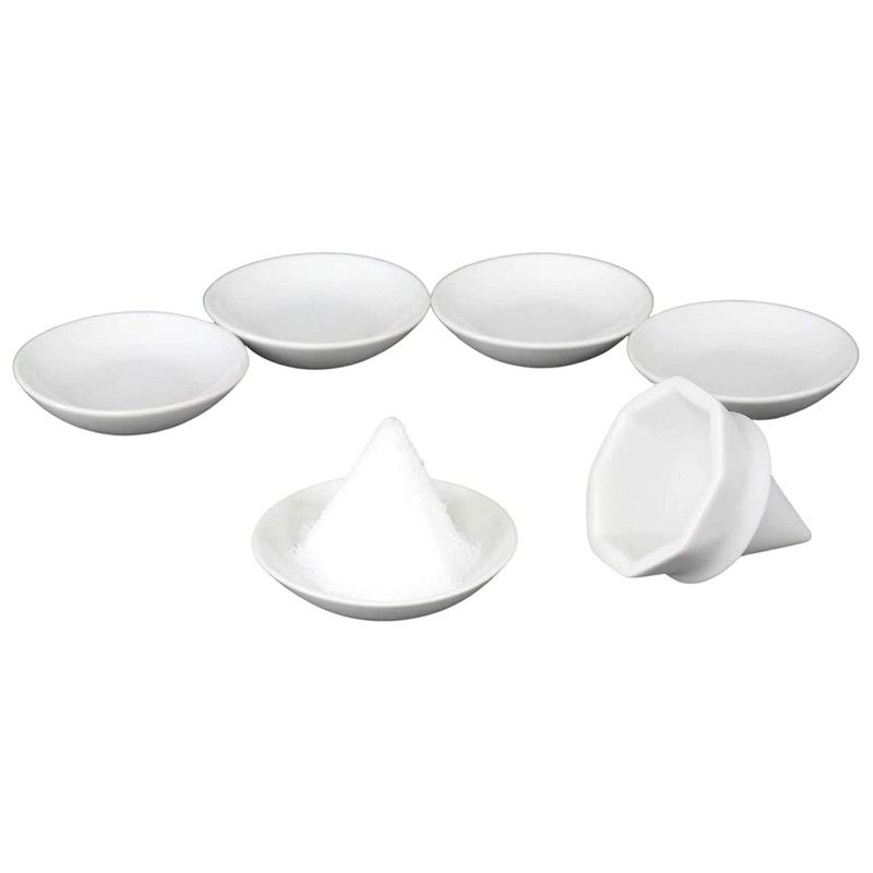Octagonal Salt Set, Unglazed Octagonal Stiffener + Round Plate Set