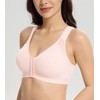 Lemorosy Front Closure Full Coverage Posture Bra Wireless Back Support